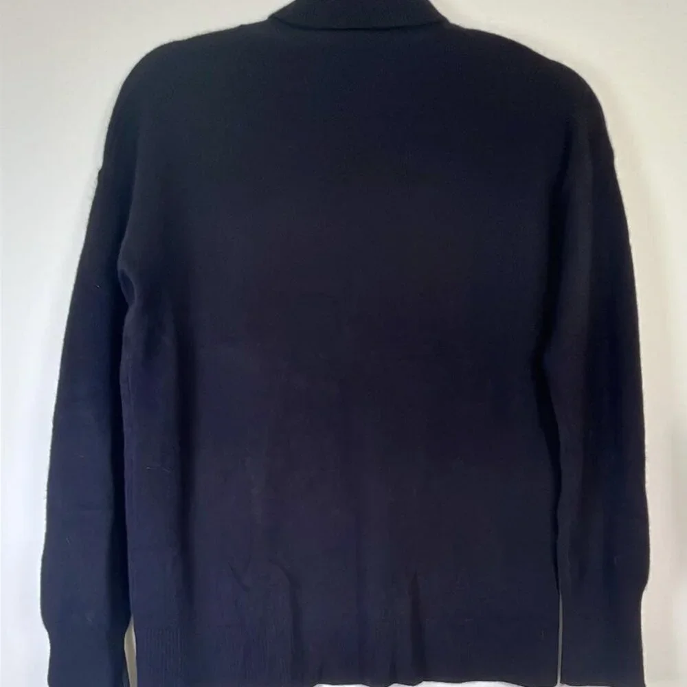 Nordstrom's‎ 100% Cashmere Black Turtleneck Sweater SZ XS Lagenlook Quiet Luxury